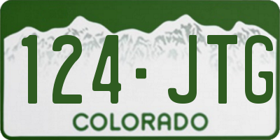 CO license plate 124JTG