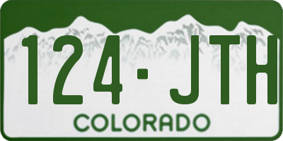 CO license plate 124JTH