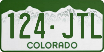 CO license plate 124JTL