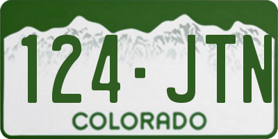 CO license plate 124JTN