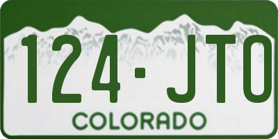 CO license plate 124JTO
