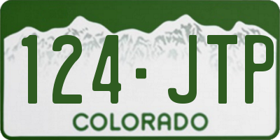 CO license plate 124JTP