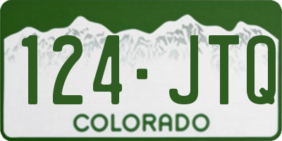 CO license plate 124JTQ