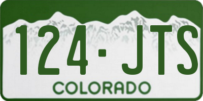 CO license plate 124JTS