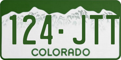 CO license plate 124JTT