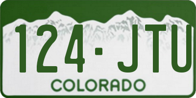 CO license plate 124JTU