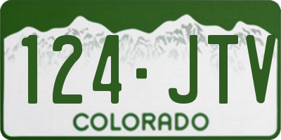 CO license plate 124JTV