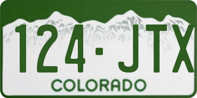 CO license plate 124JTX