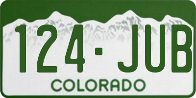 CO license plate 124JUB