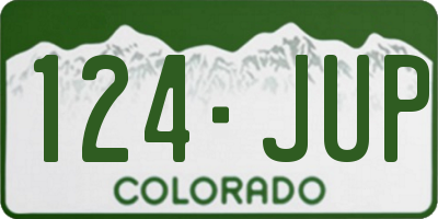 CO license plate 124JUP