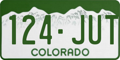 CO license plate 124JUT