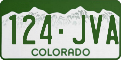 CO license plate 124JVA