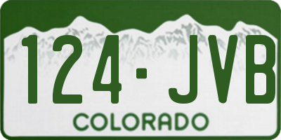 CO license plate 124JVB