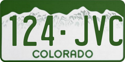 CO license plate 124JVC