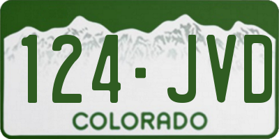 CO license plate 124JVD