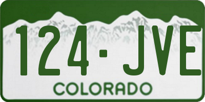 CO license plate 124JVE