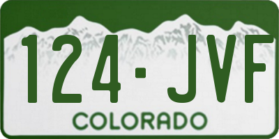 CO license plate 124JVF