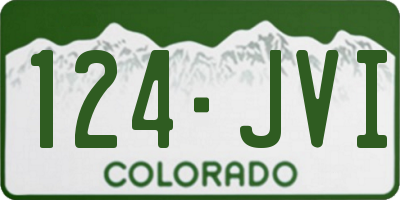 CO license plate 124JVI