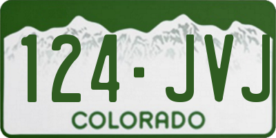 CO license plate 124JVJ