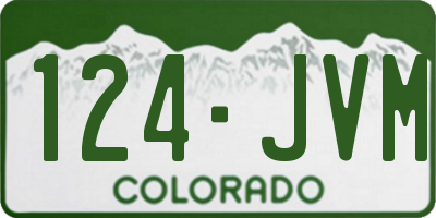 CO license plate 124JVM