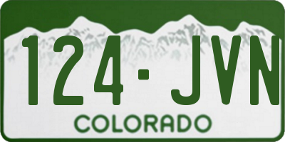 CO license plate 124JVN