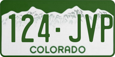 CO license plate 124JVP