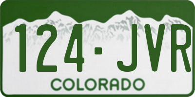 CO license plate 124JVR