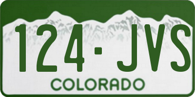 CO license plate 124JVS