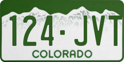 CO license plate 124JVT
