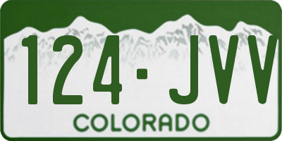 CO license plate 124JVV
