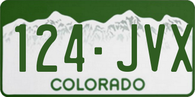 CO license plate 124JVX