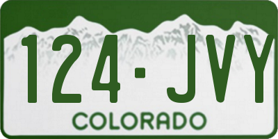 CO license plate 124JVY