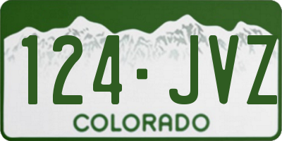 CO license plate 124JVZ