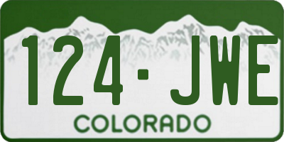 CO license plate 124JWE