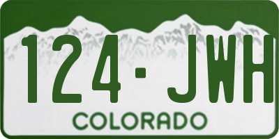CO license plate 124JWH