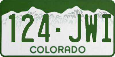 CO license plate 124JWI