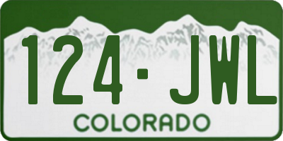 CO license plate 124JWL
