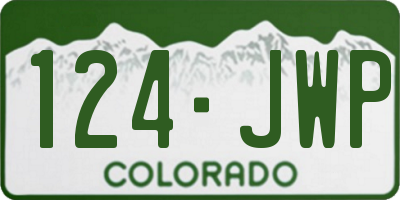 CO license plate 124JWP
