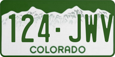 CO license plate 124JWV