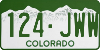 CO license plate 124JWW
