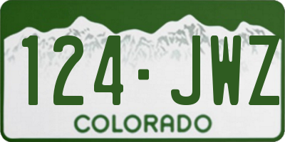 CO license plate 124JWZ