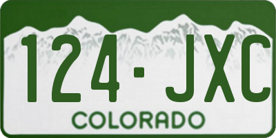 CO license plate 124JXC