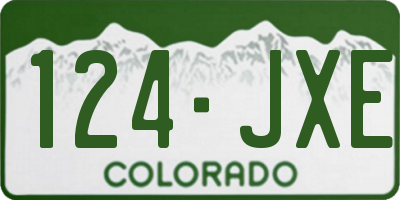 CO license plate 124JXE