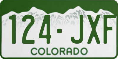 CO license plate 124JXF