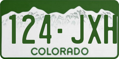 CO license plate 124JXH