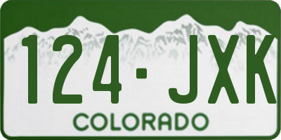 CO license plate 124JXK