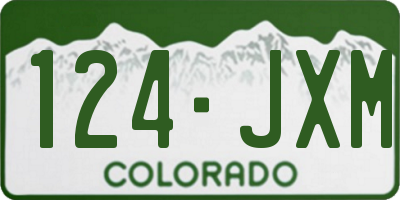 CO license plate 124JXM