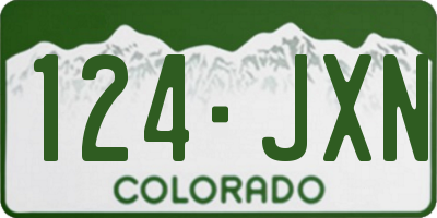 CO license plate 124JXN