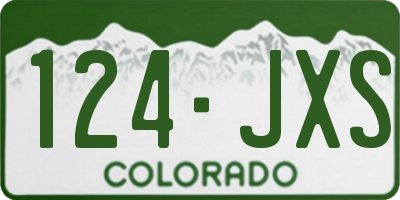 CO license plate 124JXS