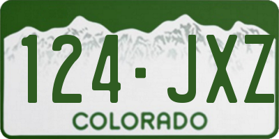 CO license plate 124JXZ